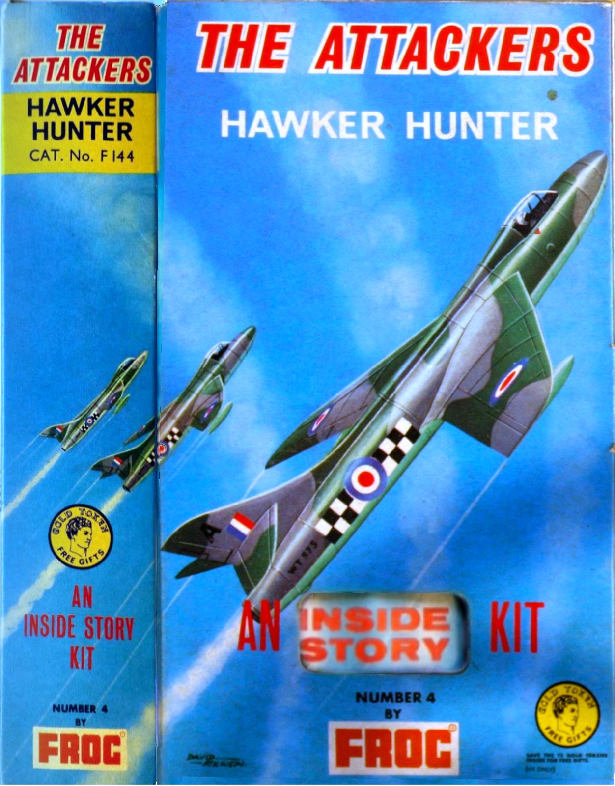 Коробка в виде книги для модели The Attackers An inside story kit F144 Hawker Hunter, 1965-1968, 15000 экз